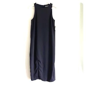 Classiques Entier navy shift dress with slit